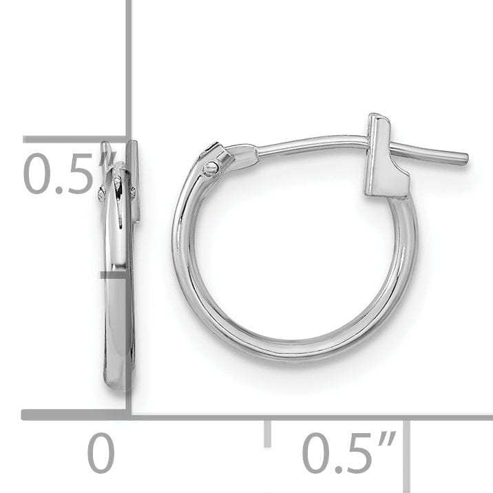 Lovely Rita's Earrings 14k White Gold Hoop Earrings