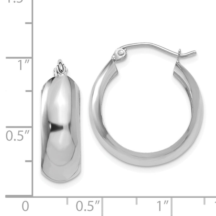 Lovely Rita's Earrings 14k White Gold Hoop Earrings