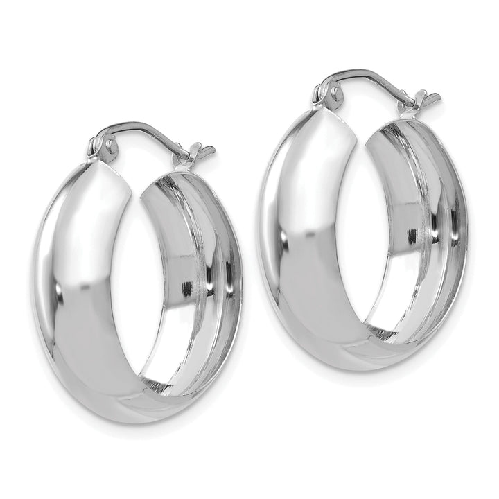 Lovely Rita's Earrings 14k White Gold Hoop Earrings