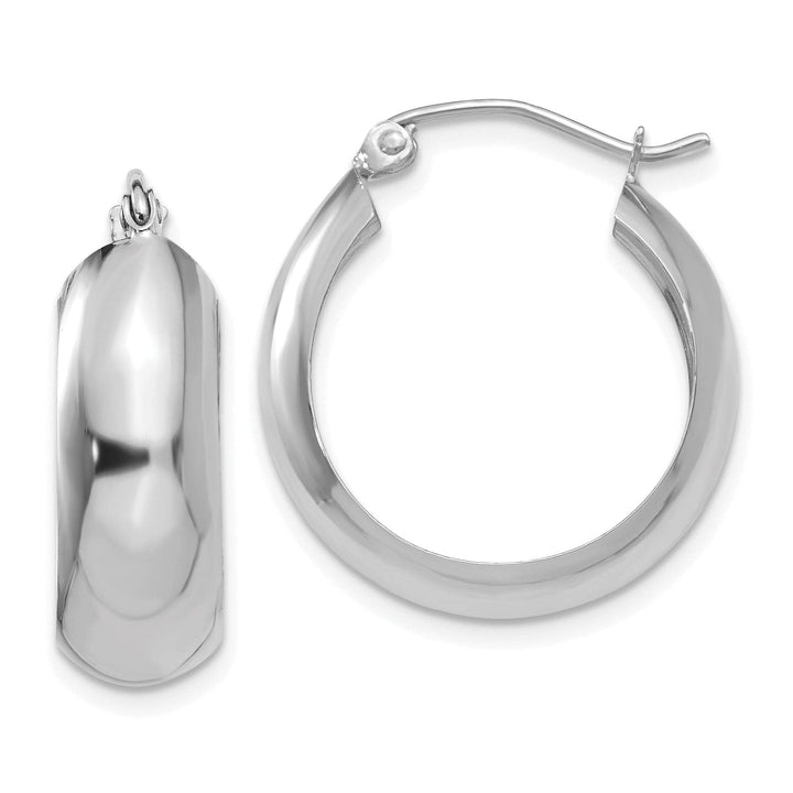 Lovely Rita's Earrings 14k White Gold Hoop Earrings