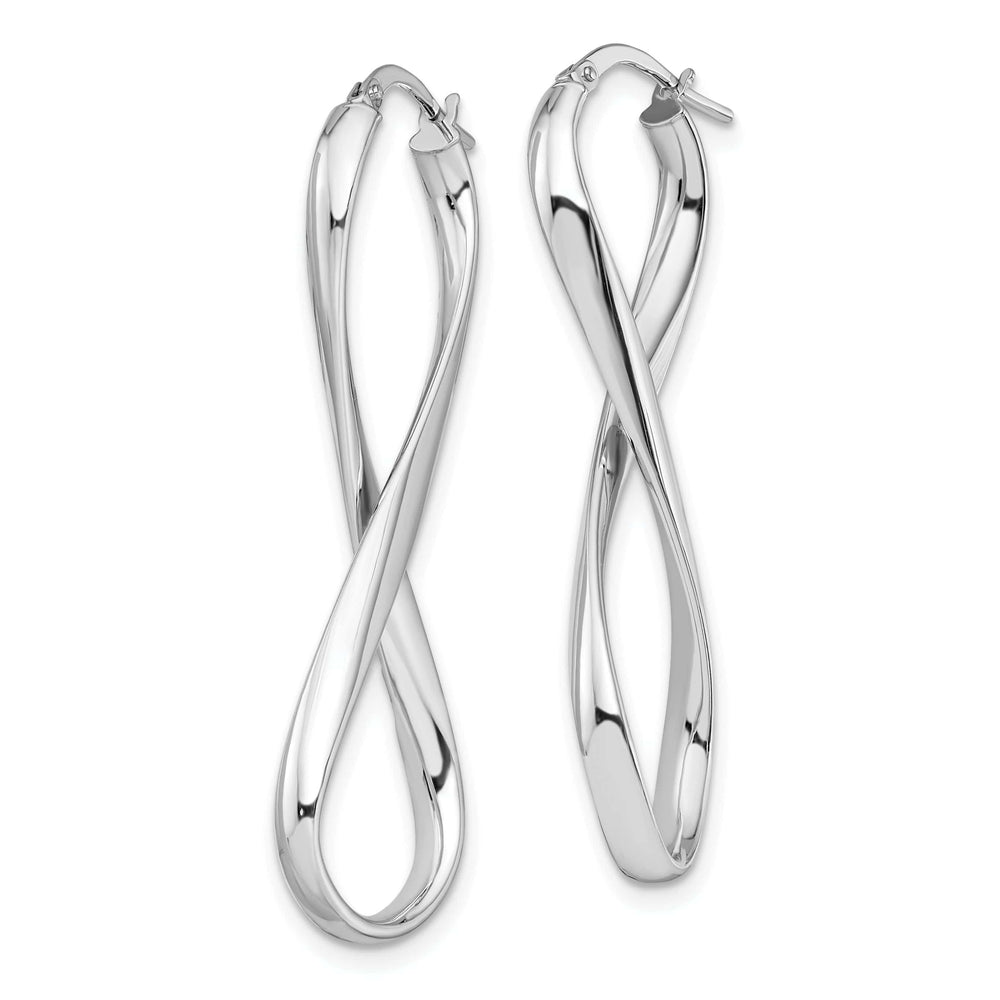 Lovely Rita's Earrings 14k White Gold Infinity Hoop Earrings
