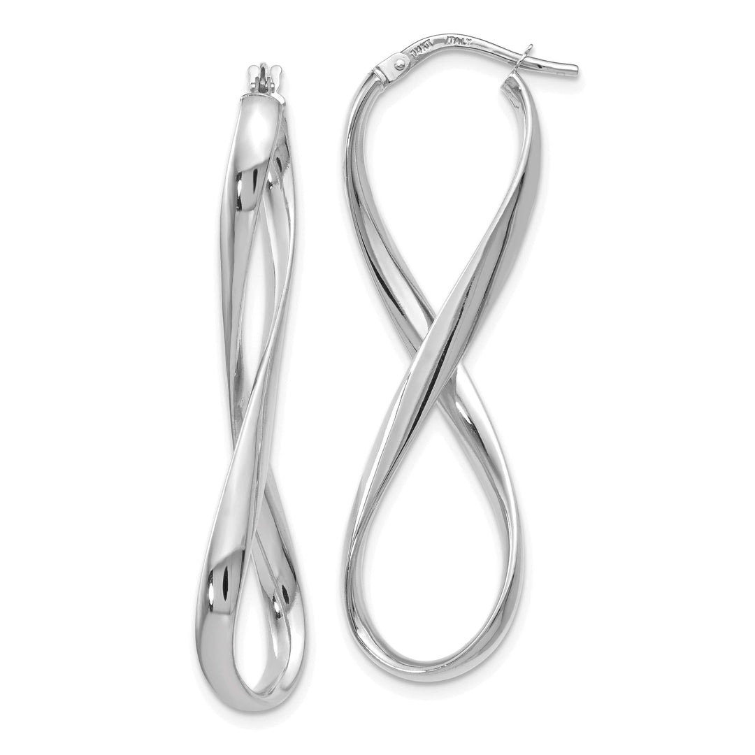 Lovely Rita's Earrings 14k White Gold Infinity Hoop Earrings