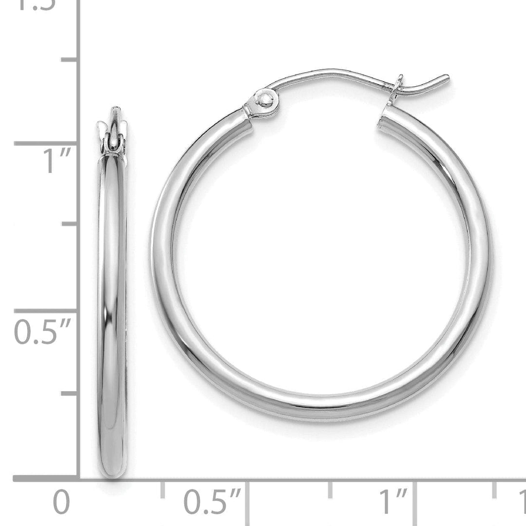 Lovely Rita's Earrings 14k White Gold Lightweight Hoop Earrings