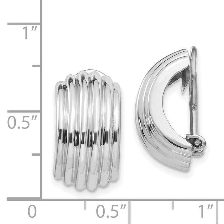 Lovely Rita's Earrings 14k White Gold Omega Clip Non-Pierced Earrings