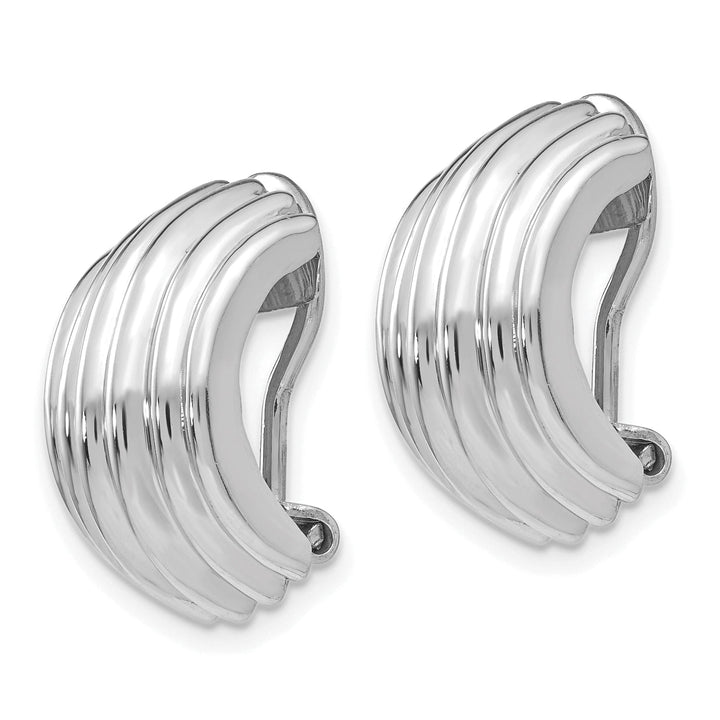 Lovely Rita's Earrings 14k White Gold Omega Clip Non-Pierced Earrings