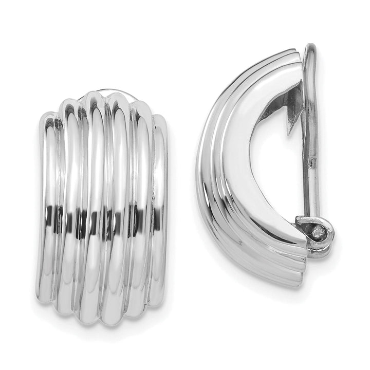 Lovely Rita's Earrings 14k White Gold Omega Clip Non-Pierced Earrings