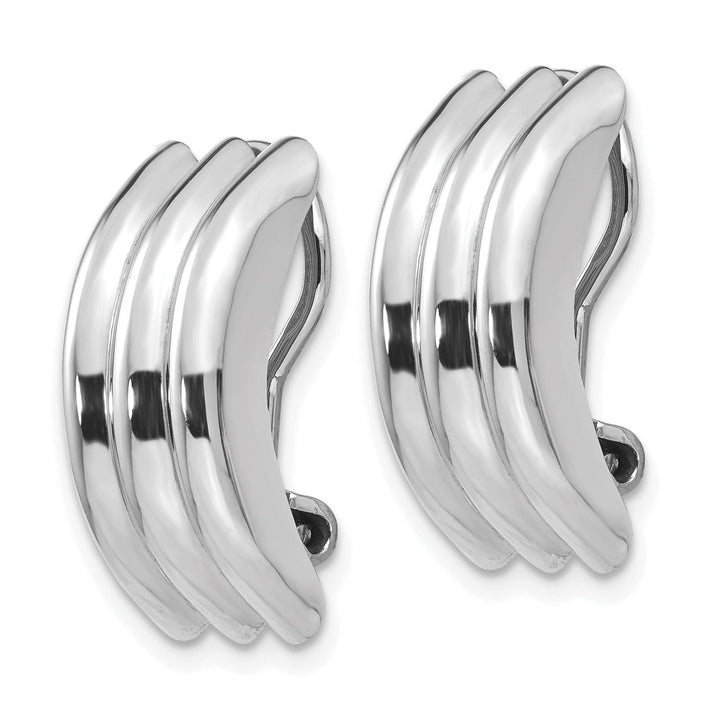 Lovely Rita's Earrings 14k White Gold Omega Clip Non-Pierced Earrings