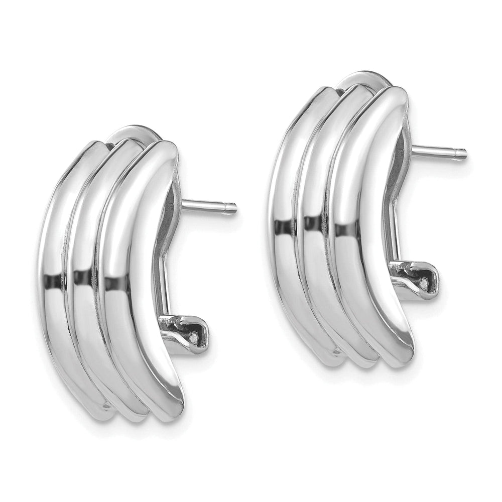 Lovely Rita's Earrings 14k White Gold Omega Post Earrings