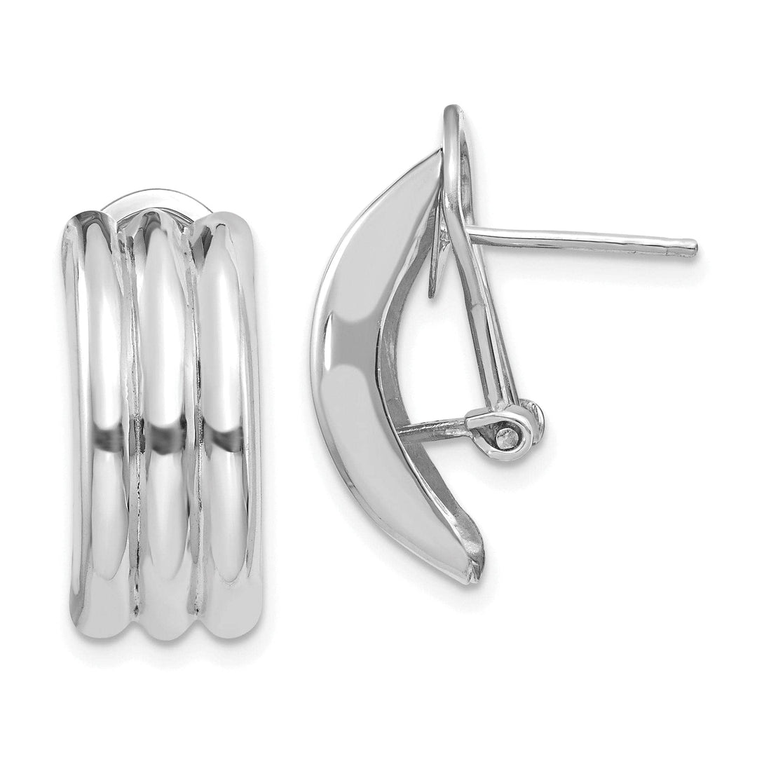 Lovely Rita's Earrings 14k White Gold Omega Post Earrings