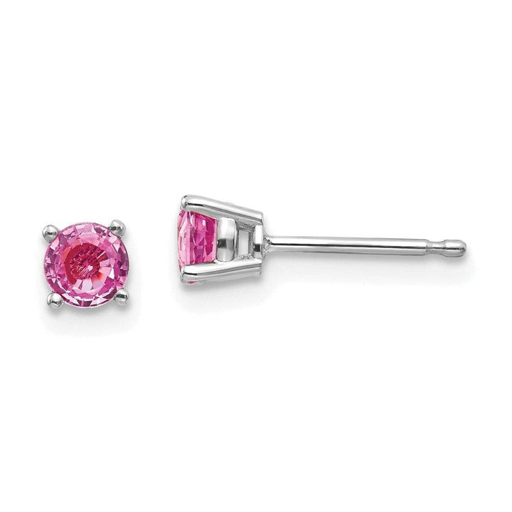 Lovely Rita's Earrings 14k White Gold Pink Sapphire Earrings