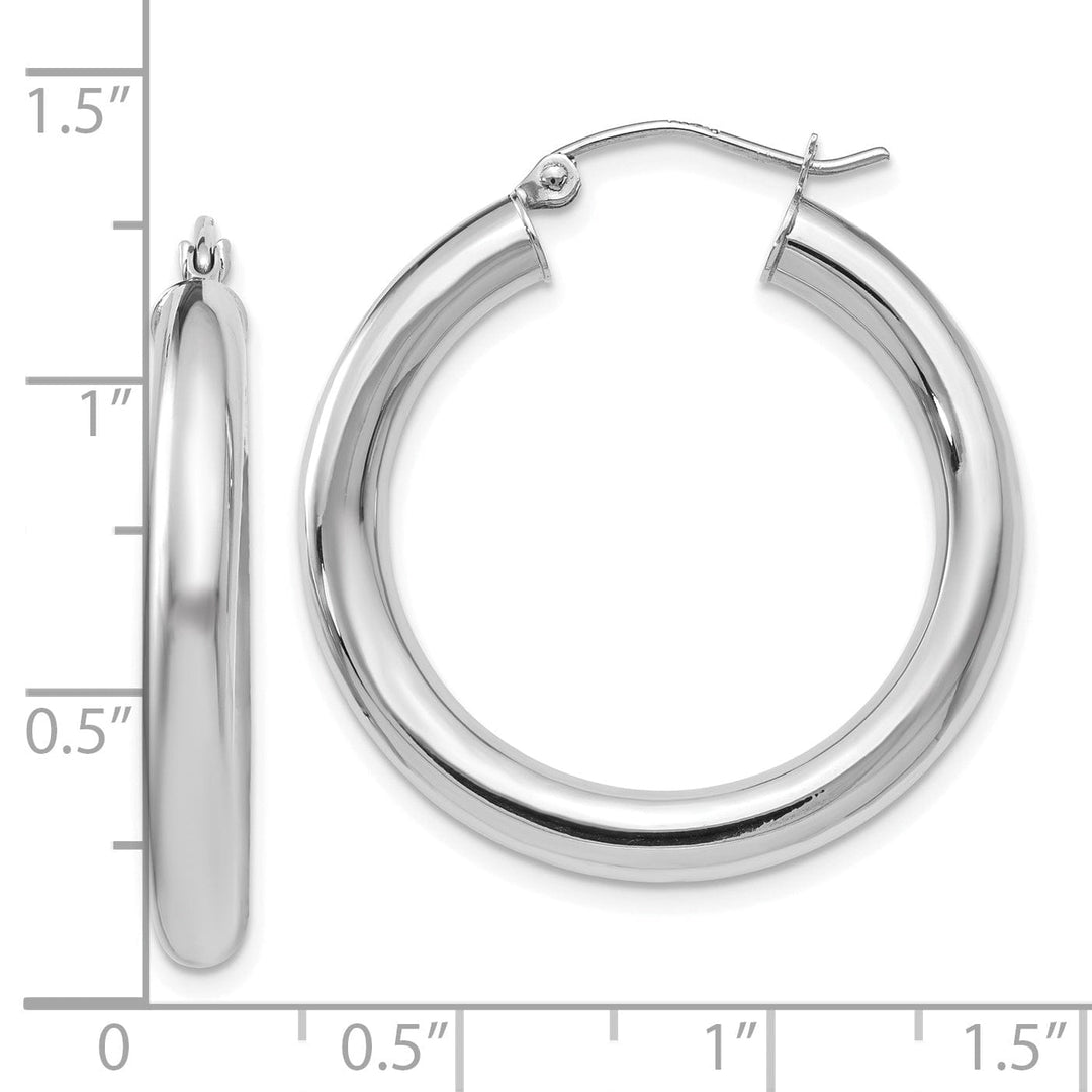 Lovely Rita's Earrings 14K White Gold Polish Lightweight Hoop Earrings