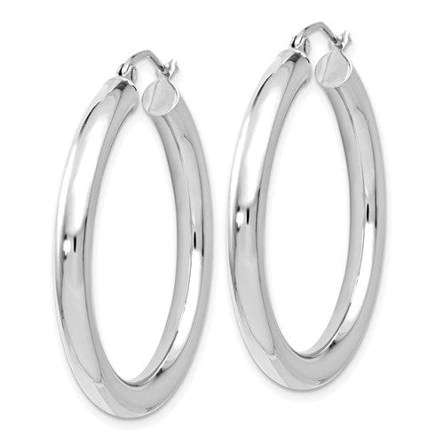 Lovely Rita's Earrings 14K White Gold Polish Lightweight Hoop Earrings