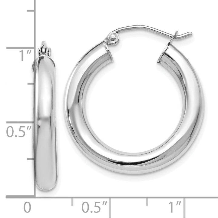 Lovely Rita's Earrings 14K White Gold Polish Lightweight Hoop Earrings