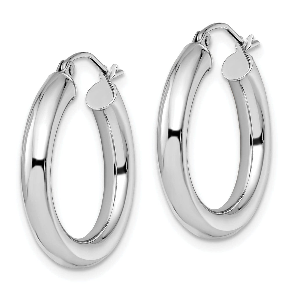 Lovely Rita's Earrings 14K White Gold Polish Lightweight Hoop Earrings