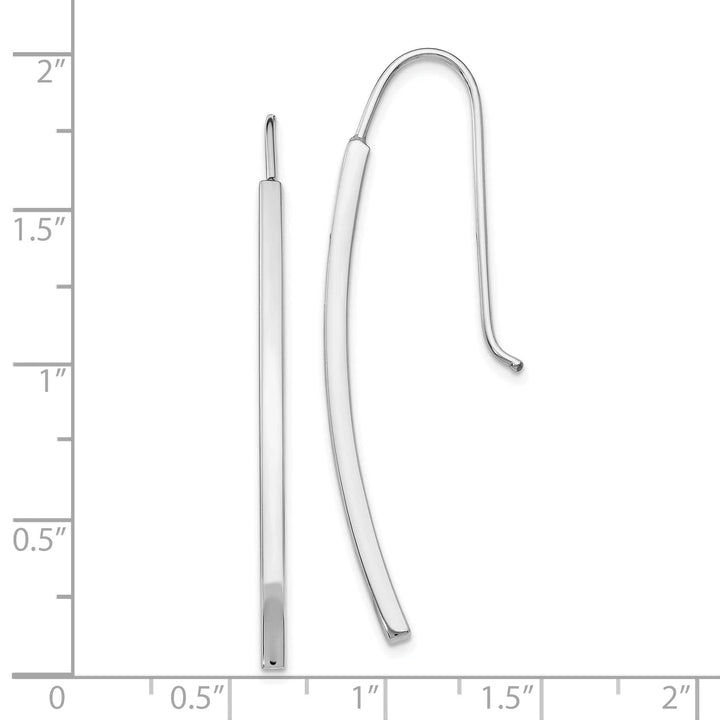Lovely Rita's Earrings 14k White Gold Polished Bar Shape Post Earrings