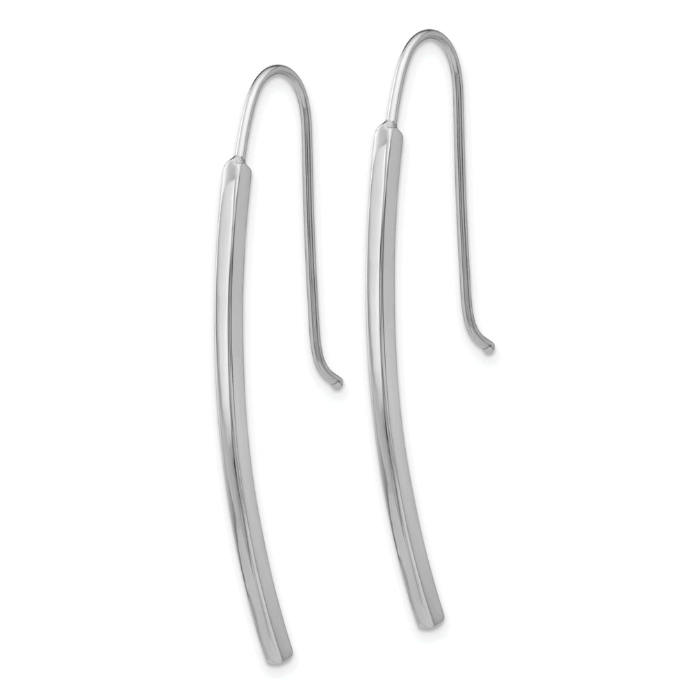 Lovely Rita's Earrings 14k White Gold Polished Bar Shape Post Earrings