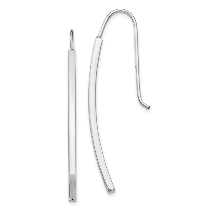 Lovely Rita's Earrings 14k White Gold Polished Bar Shape Post Earrings