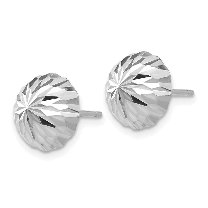 Lovely Rita's Earrings 14k White Gold Polished D-C Half Ball Earrings