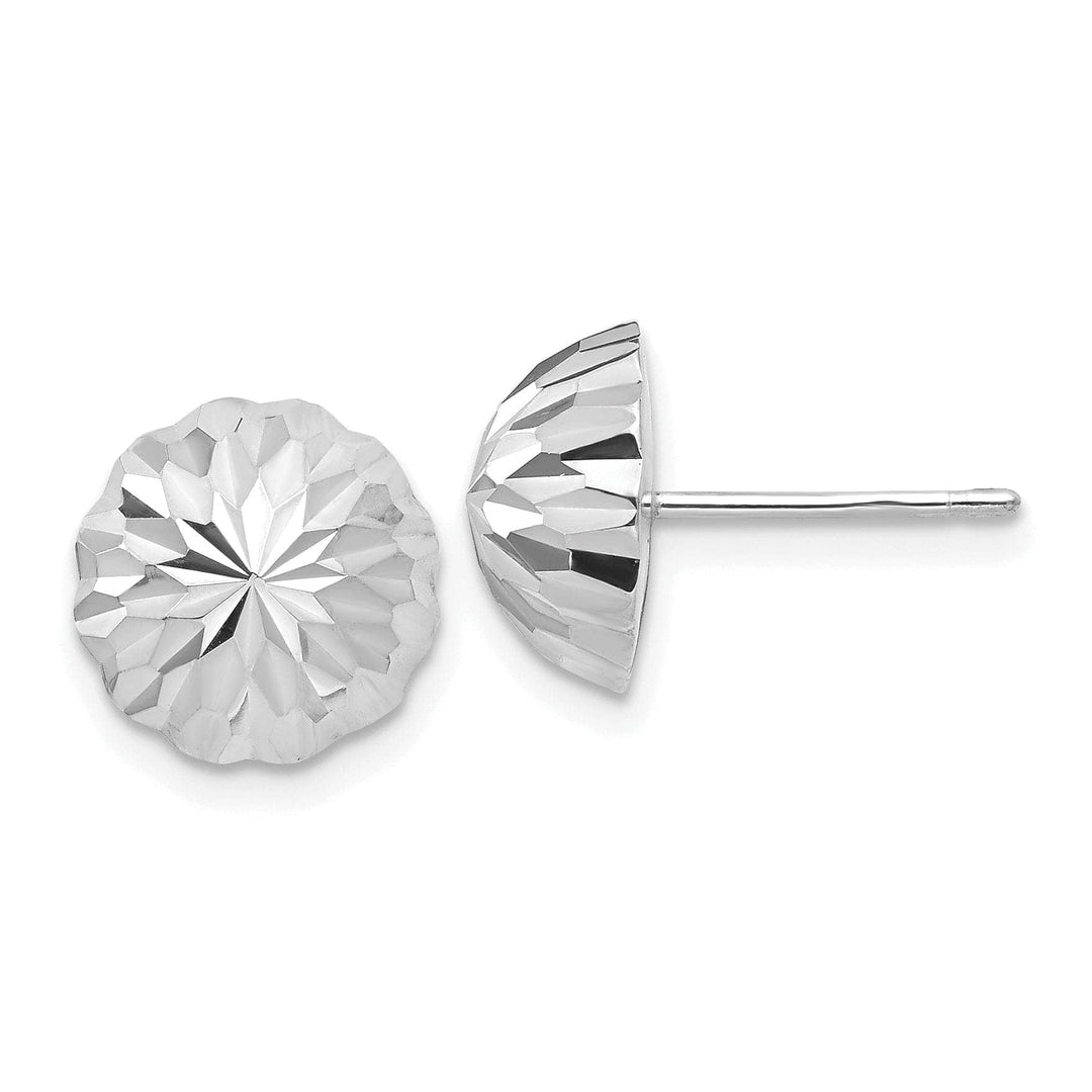 Lovely Rita's Earrings 14k White Gold Polished D-C Half Ball Earrings