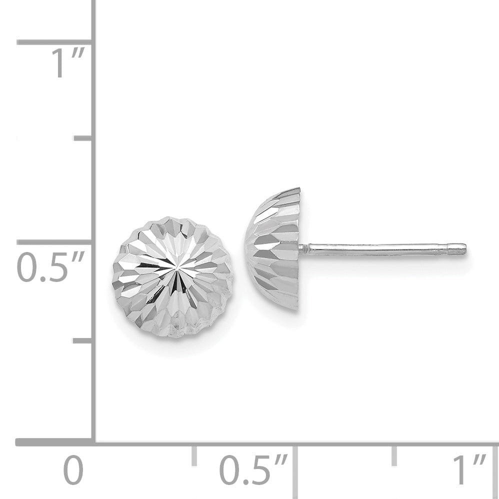 Lovely Rita's Earrings 14k White Gold Polished D-C Half Ball Earrings