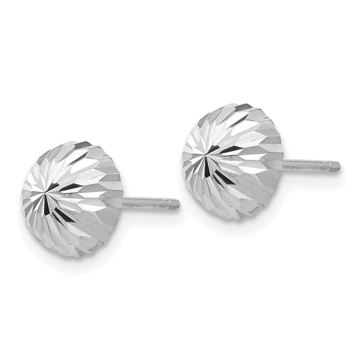 Lovely Rita's Earrings 14k White Gold Polished D-C Half Ball Earrings