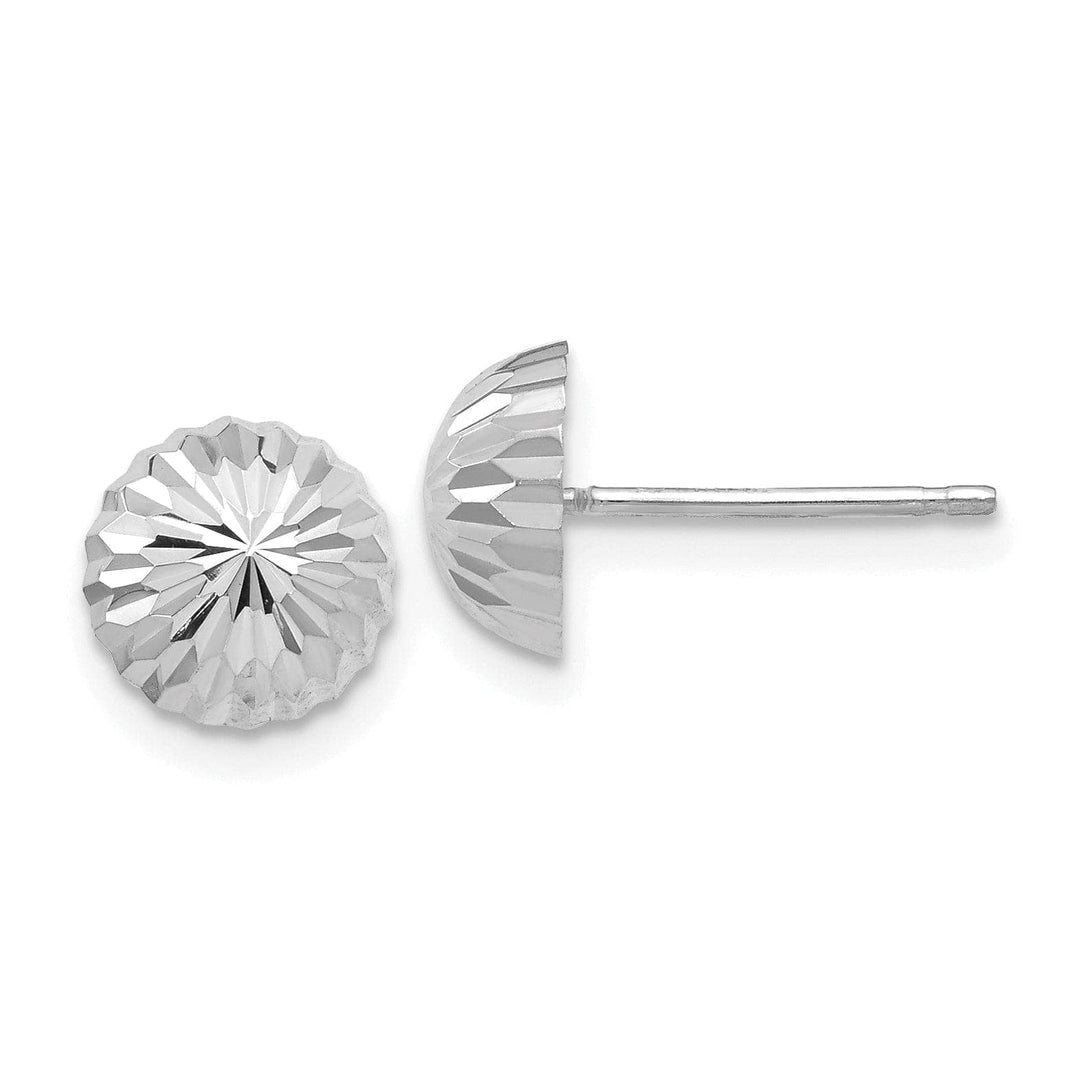 Lovely Rita's Earrings 14k White Gold Polished D-C Half Ball Earrings