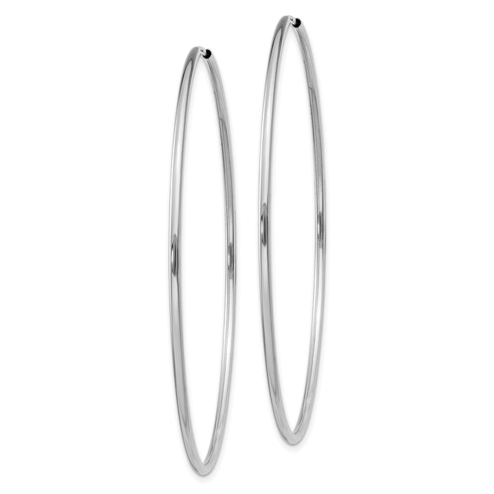 Lovely Rita's Earrings 14k White Gold Polished Endless Hoop Earring 1.5mm x 56mm