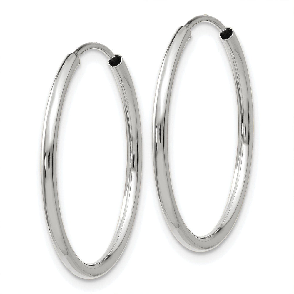 Lovely Rita's Earrings 14k White Gold Polished Endless Hoop Earrings 1.5mm x 23 mm