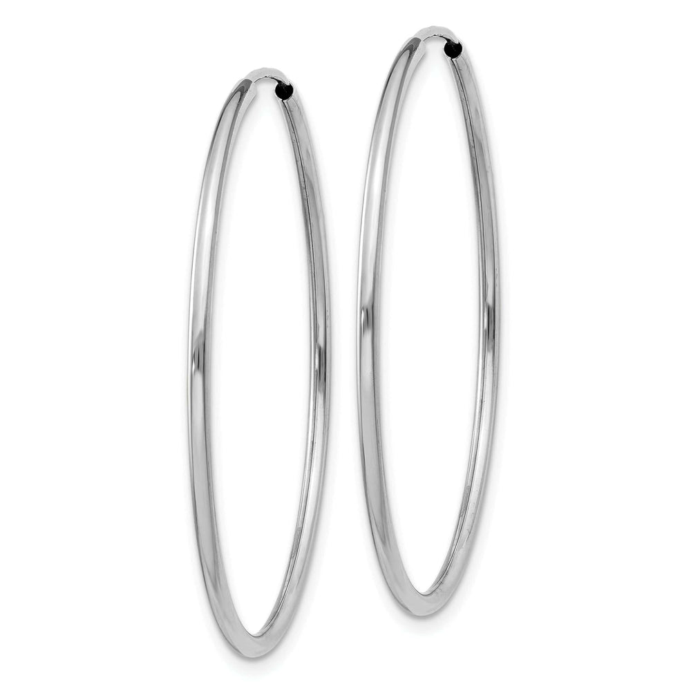 Lovely Rita's Earrings 14k White Gold Polished Endless Hoop Earrings 1.5mm x 38mm