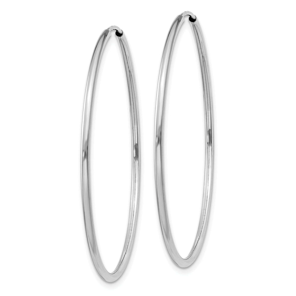 Lovely Rita's Earrings 14k White Gold Polished Endless Hoop Earrings 1.5mm x 40.5 mm