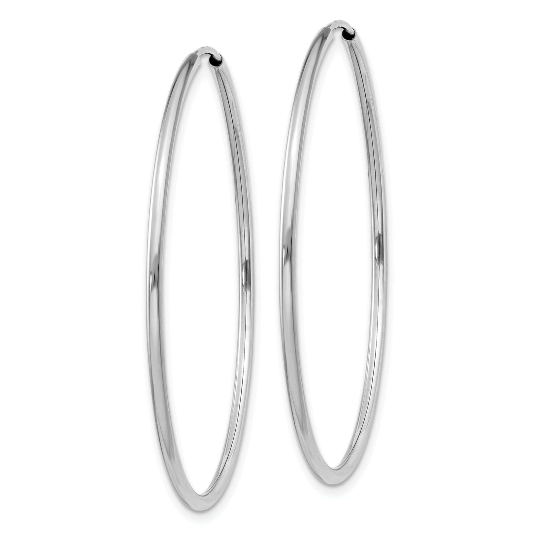 Lovely Rita's Earrings 14k White Gold Polished Endless Hoop Earrings 1.5mm x 40.5 mm