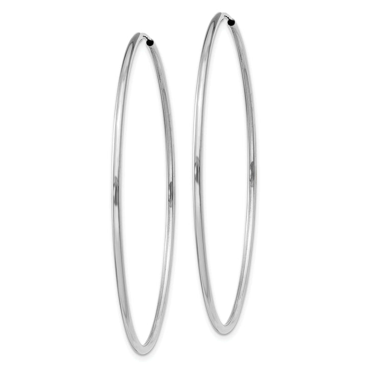 Lovely Rita's Earrings 14k White Gold Polished Endless Hoop Earrings 1.5mm x 51mm