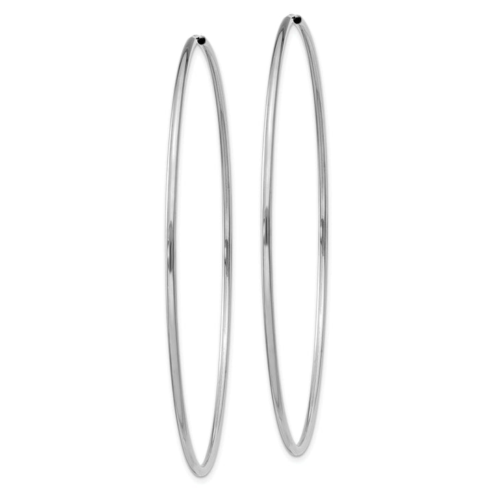 Lovely Rita's Earrings 14k White Gold Polished Endless Hoop Earrings 15mm x 62mm