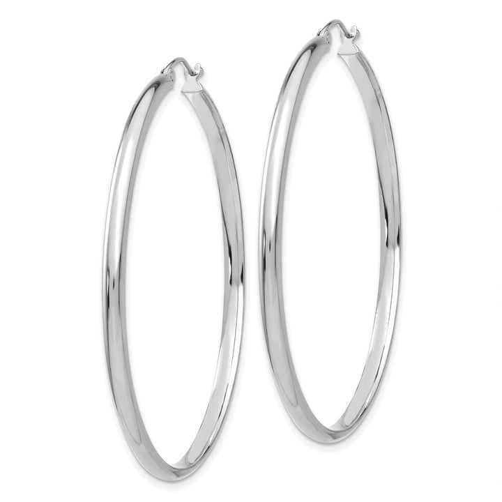 Lovely Rita's Earrings 14k White Gold Polished Hoop Earring
