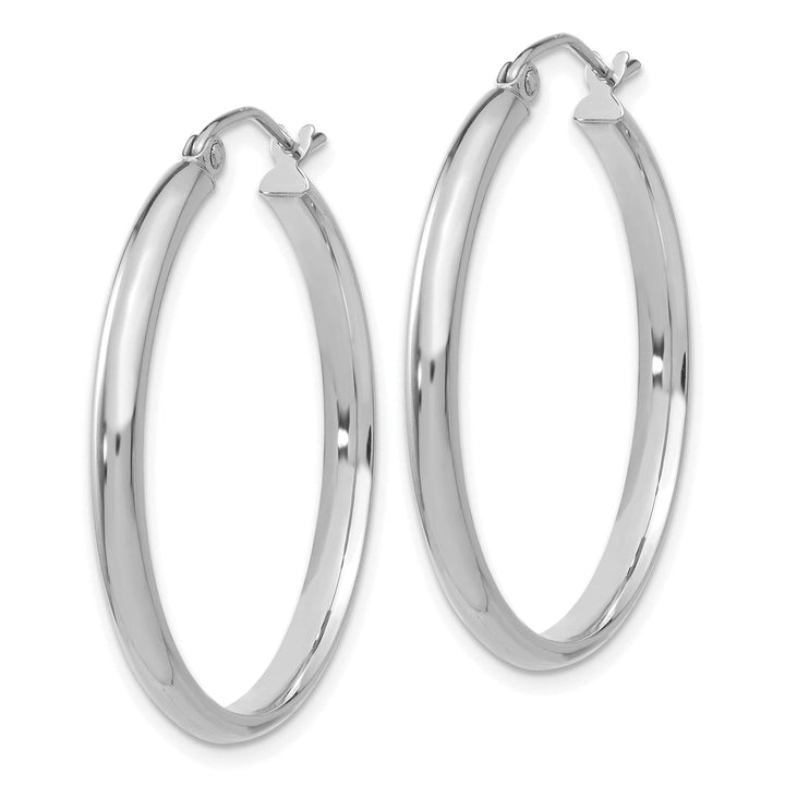 Lovely Rita's Earrings 14k White Gold Polished Hoop Earring
