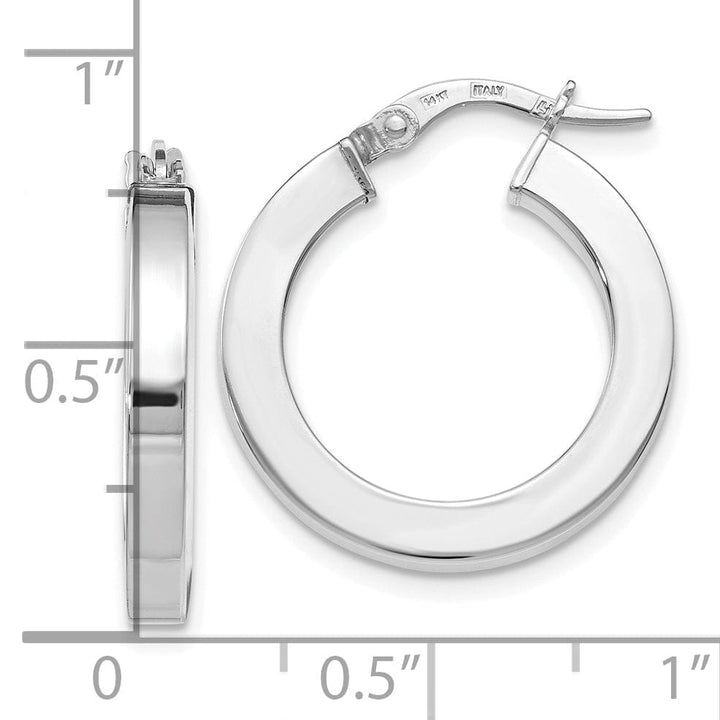 Lovely Rita's Earrings 14k White Gold Polished Hoop Earrings