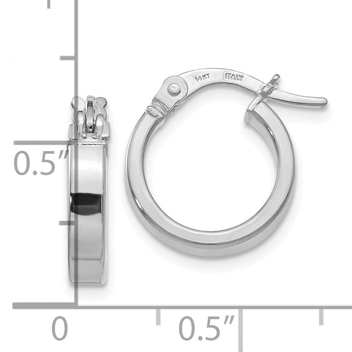 Lovely Rita's Earrings 14k White Gold Polished Hoop Earrings