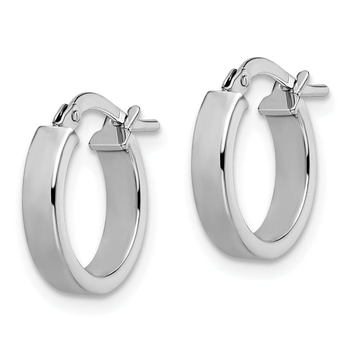 Lovely Rita's Earrings 14k White Gold Polished Hoop Earrings