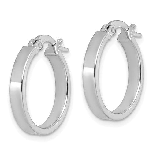 Lovely Rita's Earrings 14k White Gold Polished Hoop Earrings