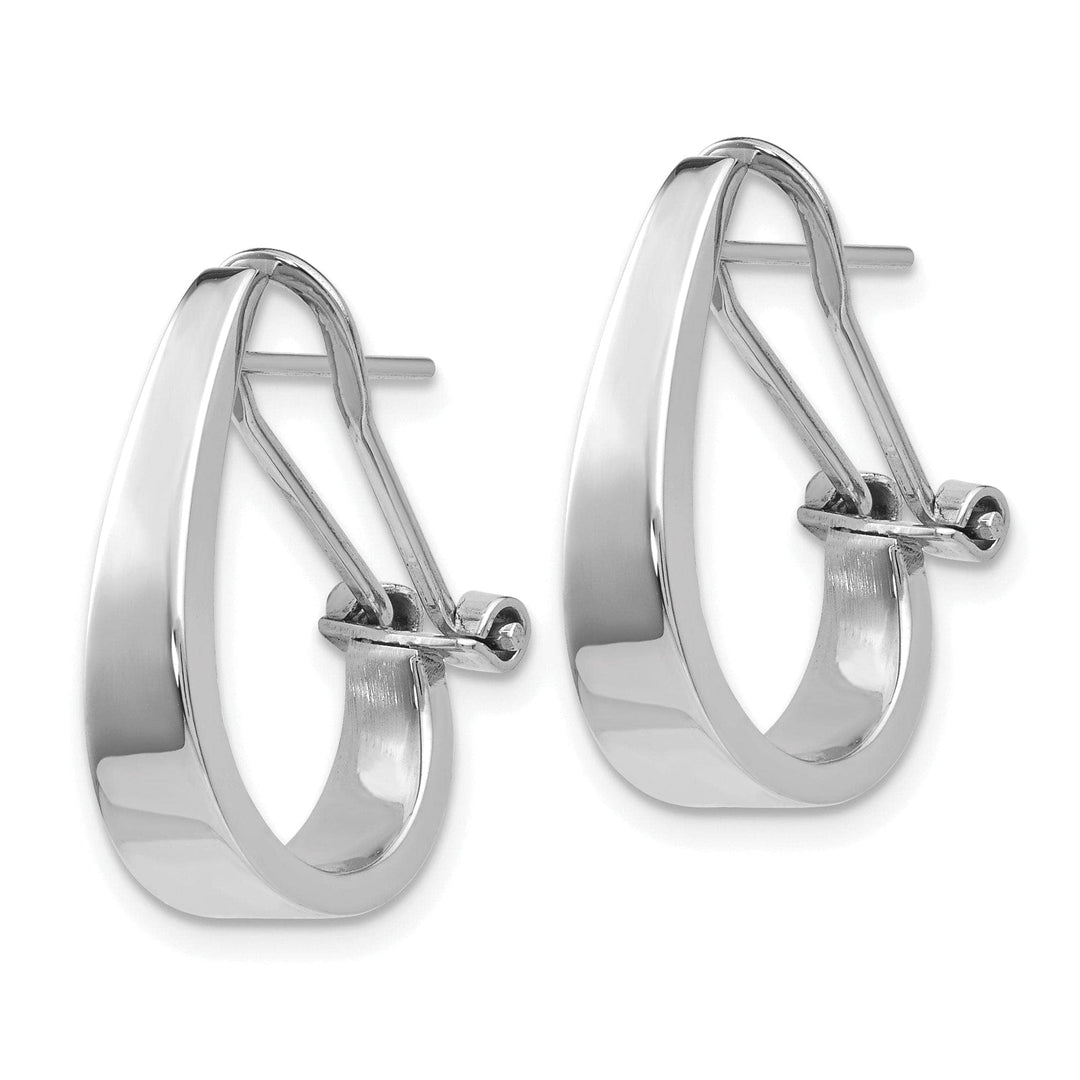 Lovely Rita's Earrings 14k White Gold Polished Hoop Earrings