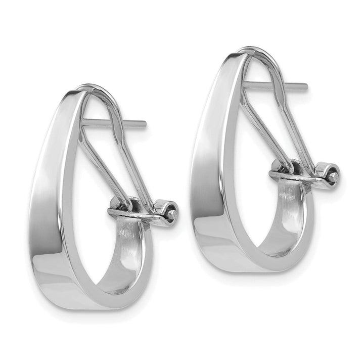 Lovely Rita's Earrings 14k White Gold Polished Hoop Earrings