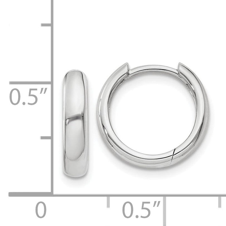 Lovely Rita's Earrings 14k White Gold Polished Hoop Earrings