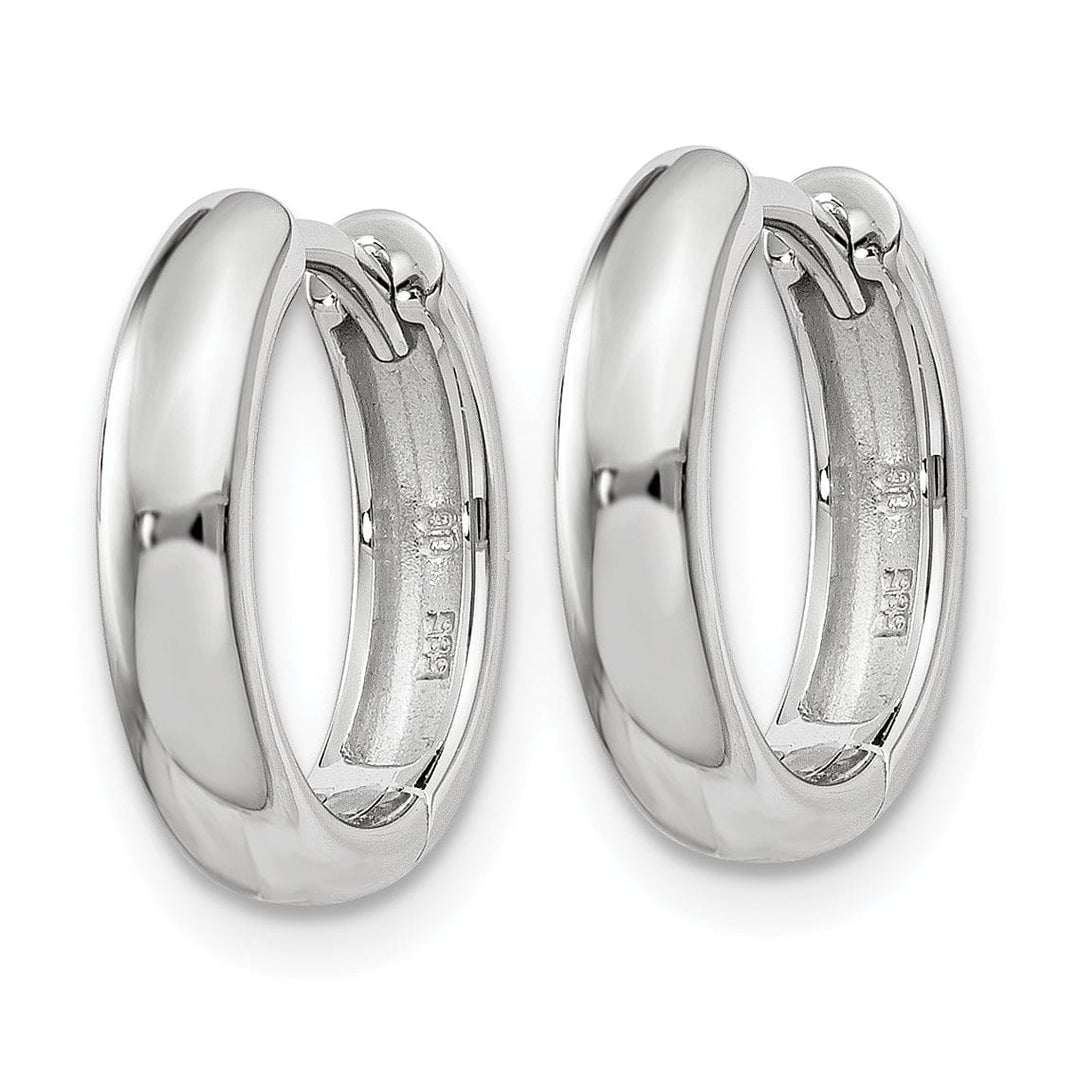 Lovely Rita's Earrings 14k White Gold Polished Hoop Earrings