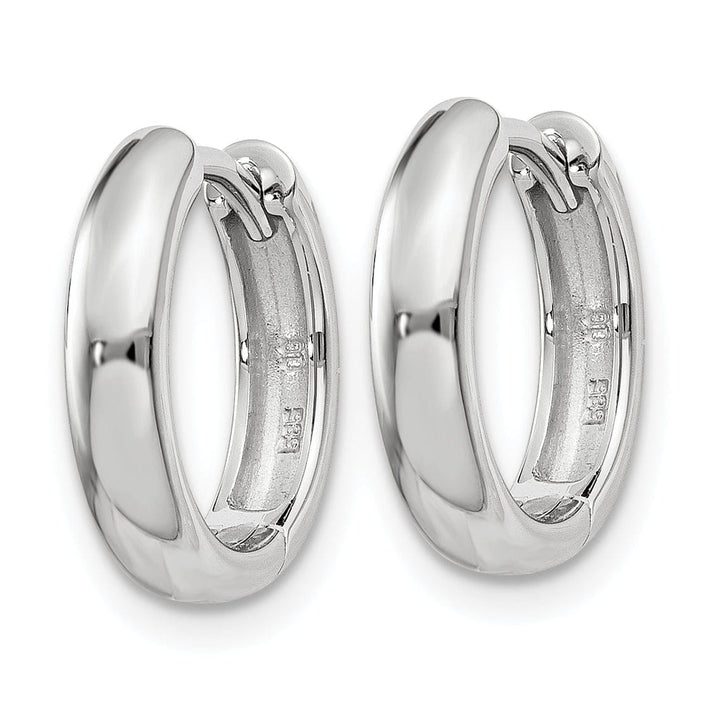Lovely Rita's Earrings 14k White Gold Polished Hoop Earrings