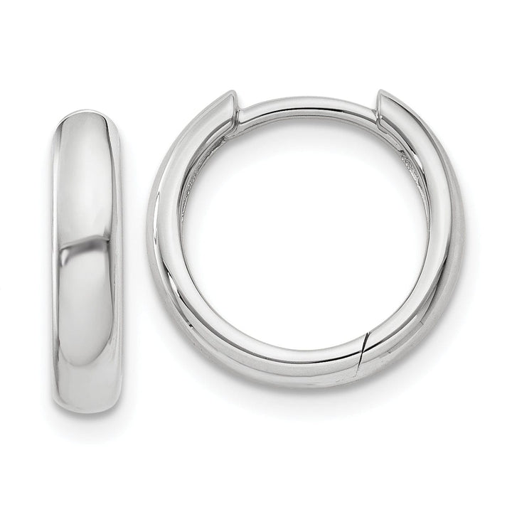 Lovely Rita's Earrings 14k White Gold Polished Hoop Earrings