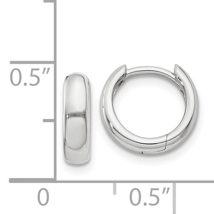 Lovely Rita's Earrings 14k White Gold Polished Hoop Earrings