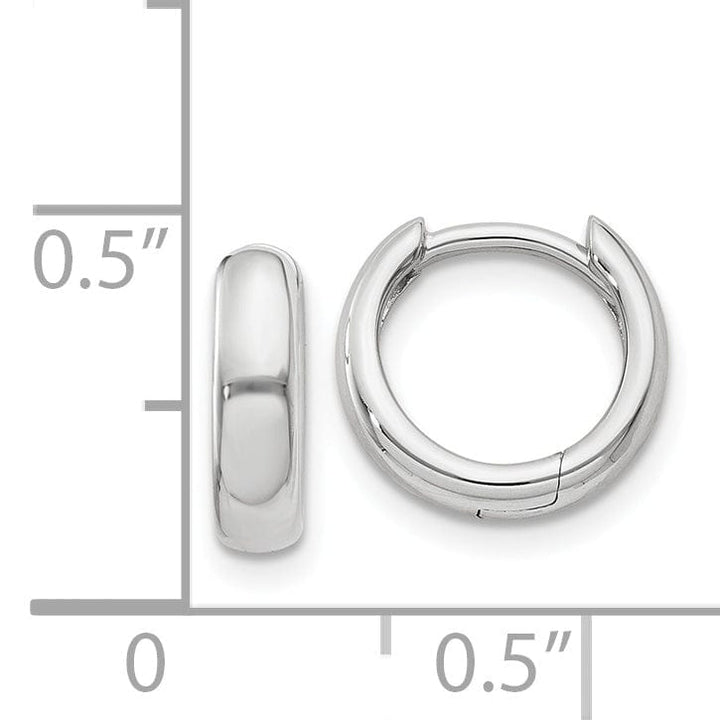 Lovely Rita's Earrings 14k White Gold Polished Hoop Earrings