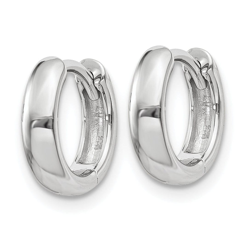 Lovely Rita's Earrings 14k White Gold Polished Hoop Earrings