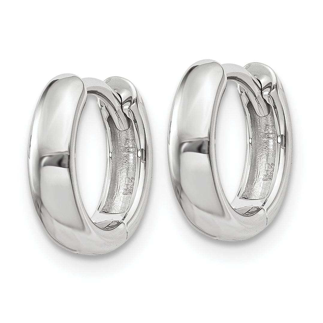 Lovely Rita's Earrings 14k White Gold Polished Hoop Earrings