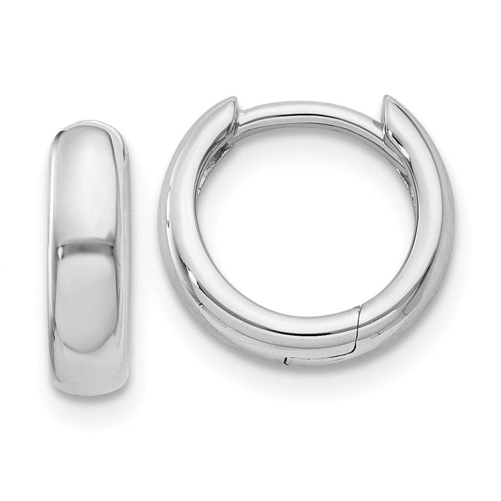 Lovely Rita's Earrings 14k White Gold Polished Hoop Earrings
